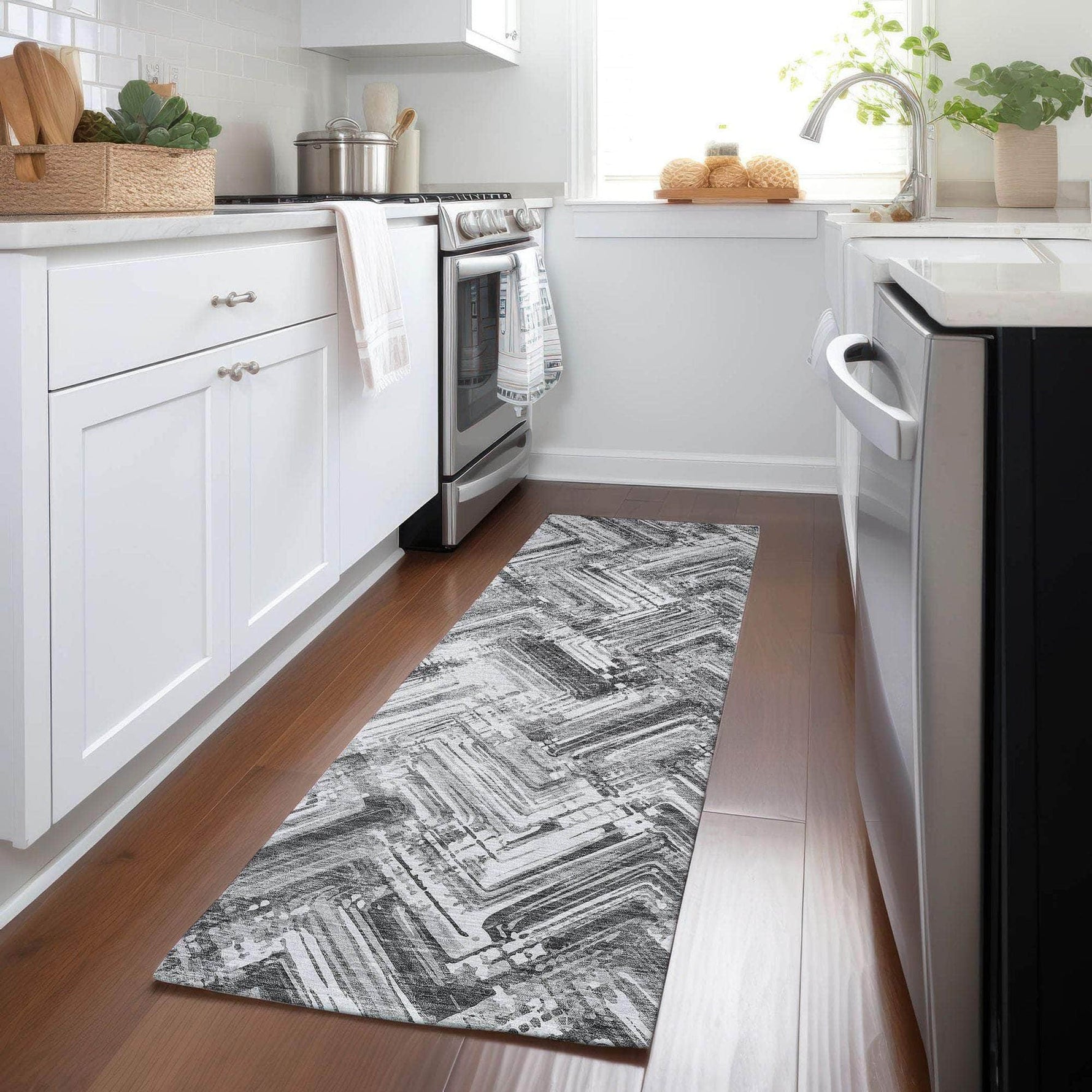 Machine Made ACN630 Gray  Rugs 