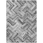 Machine Washable Gray Rug - Indoor / Outdoor - Kids / Pet Friendly Modern Print Rug