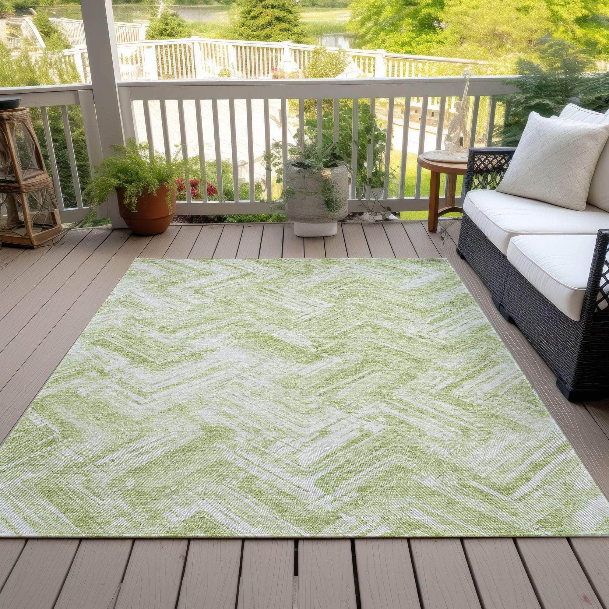 Machine Made ACN630 Green  Rugs #color_green 
