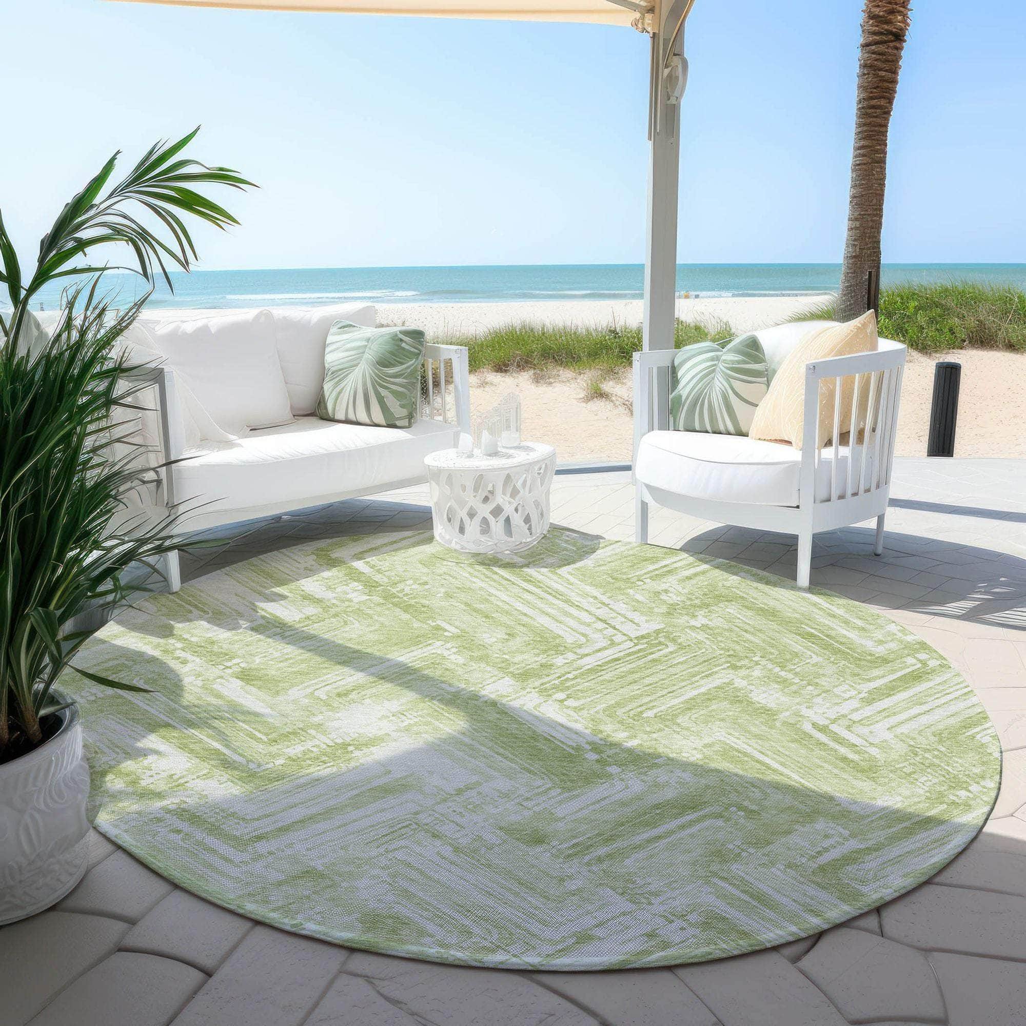 Machine Made ACN630 Green  Rugs #color_green 