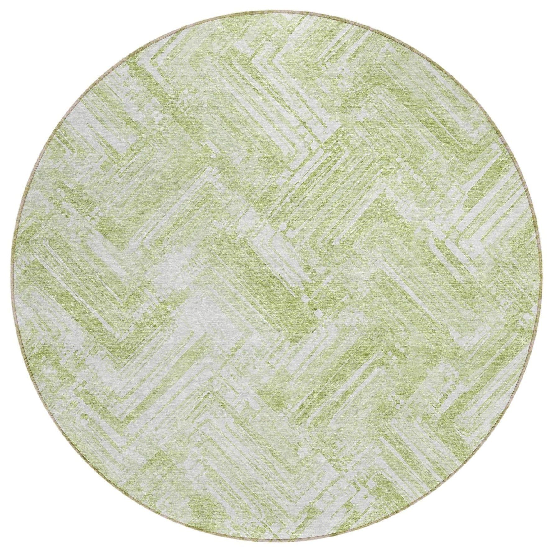 Machine Washable Green Rug - Indoor / Outdoor - Kids / Pet Friendly Modern Print Rug