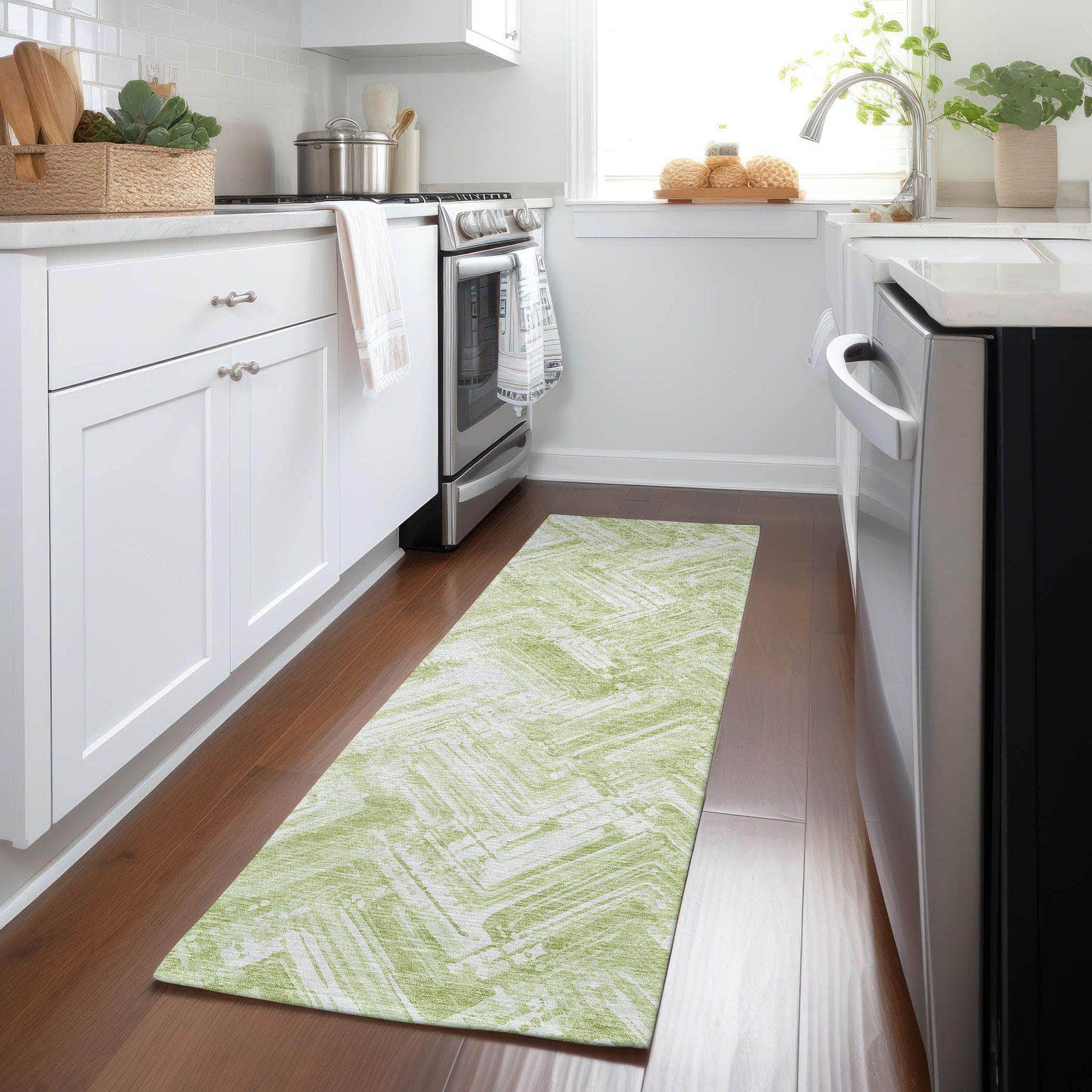 Machine Made ACN630 Green  Rugs #color_green 