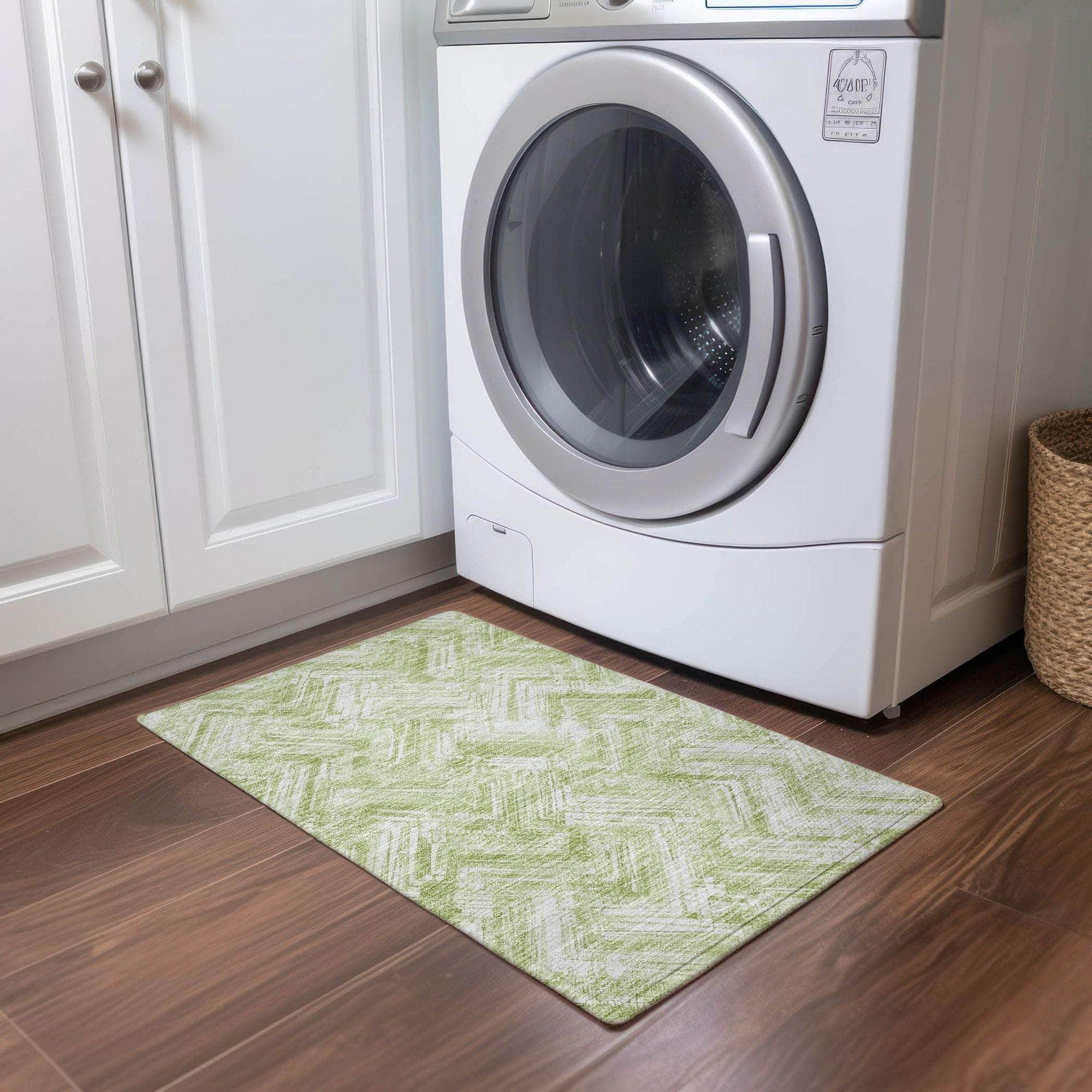 Machine Made ACN630 Green  Rugs #color_green 