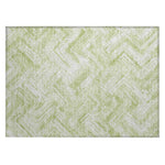 Machine Washable Green Rug - Indoor / Outdoor - Kids / Pet Friendly Modern Print Rug