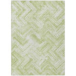Machine Washable Green Rug - Indoor / Outdoor - Kids / Pet Friendly Modern Print Rug