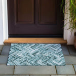 Machine Made ACN630 Teal  Rugs 