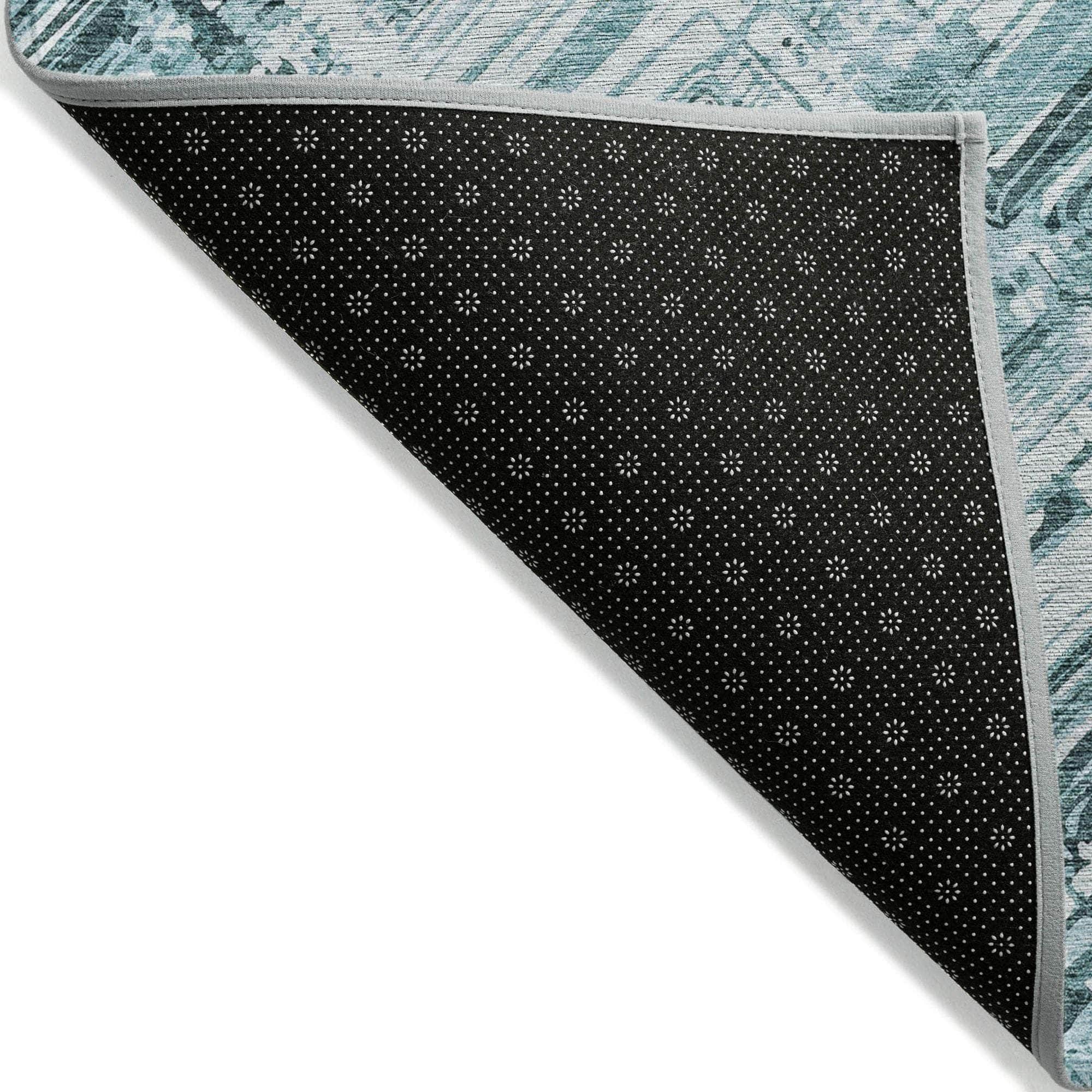 Machine Made ACN630 Teal  Rugs #color_teal 