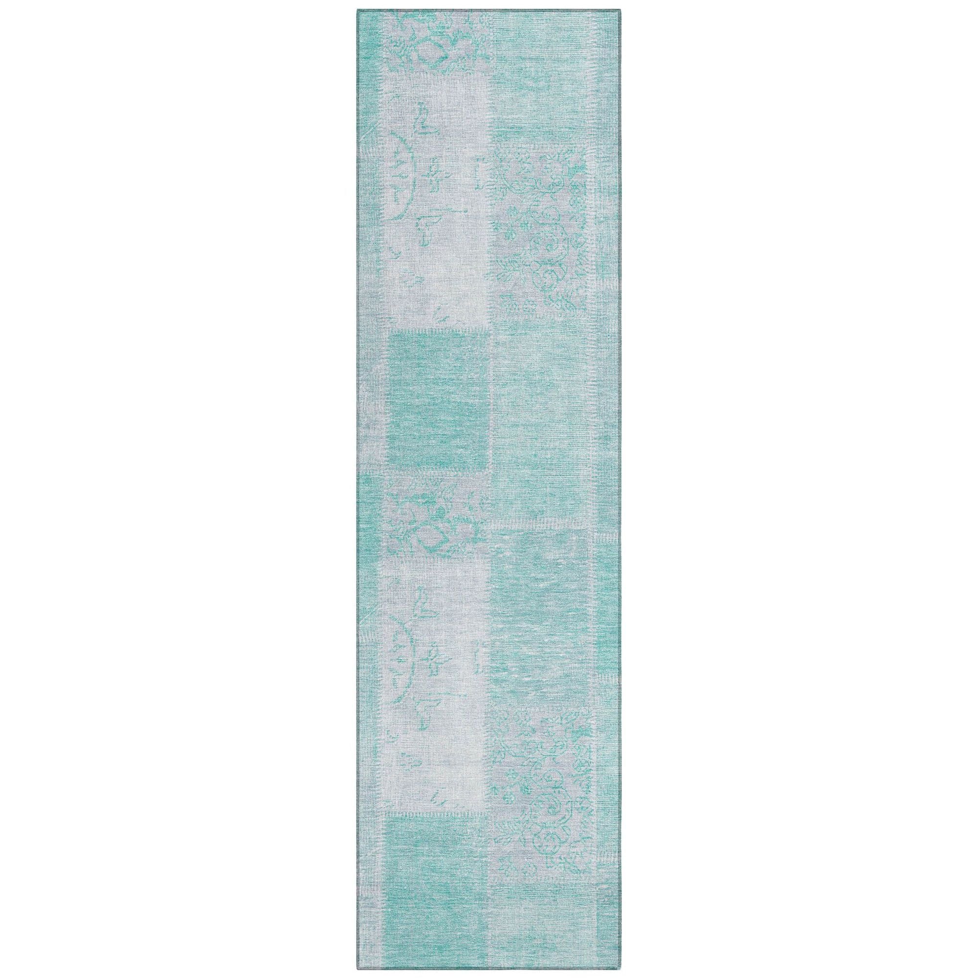 Machine Made ACN631 Aqua Teal Rugs #color_aqua teal