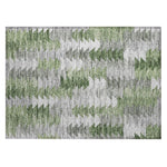 Machine Washable Green Rug - Indoor / Outdoor - Kids / Pet Friendly Modern Print Rug