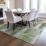 Machine Made ACN632 Green  Rugs 