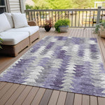 Machine Made ACN632 Purple  Rugs 