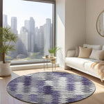 Machine Made ACN632 Purple  Rugs 