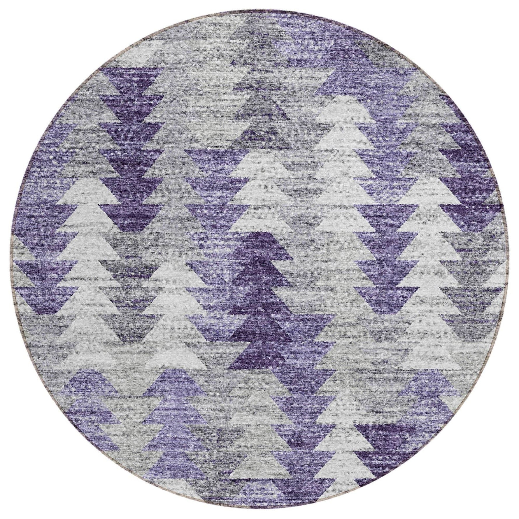 Machine Washable Purple Rug - Indoor / Outdoor - Kids / Pet Friendly Modern Print Rug