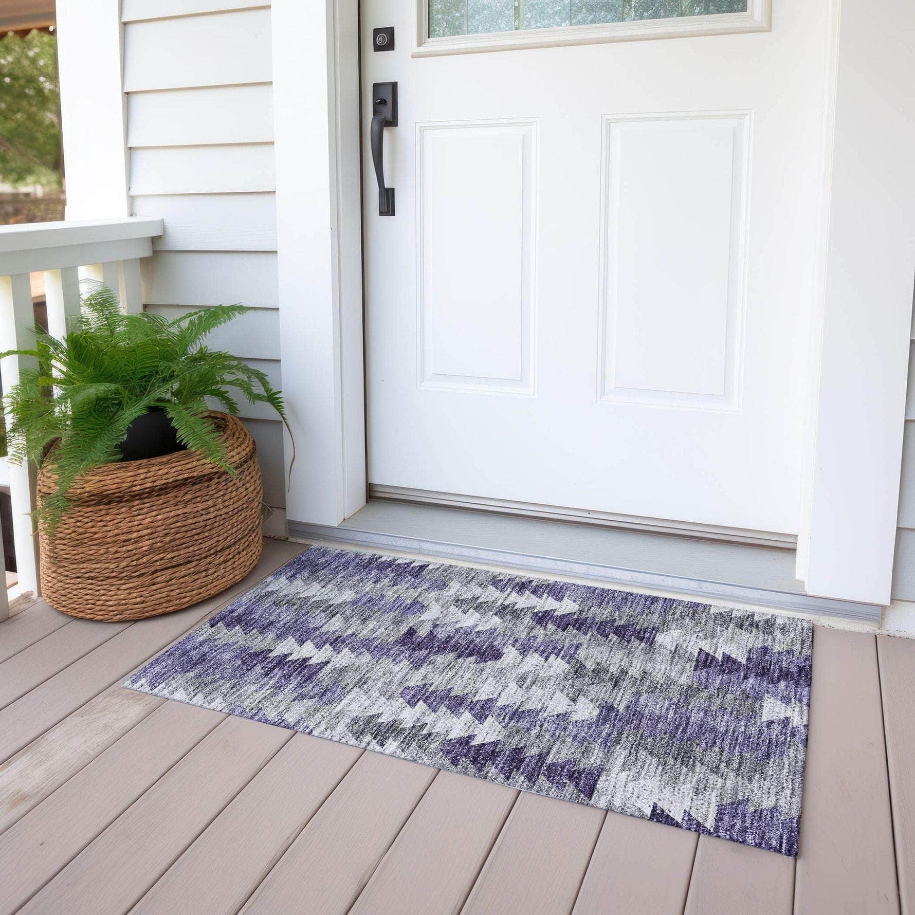 Machine Made ACN632 Purple  Rugs 