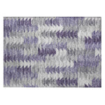 Machine Washable Purple Rug - Indoor / Outdoor - Kids / Pet Friendly Modern Print Rug