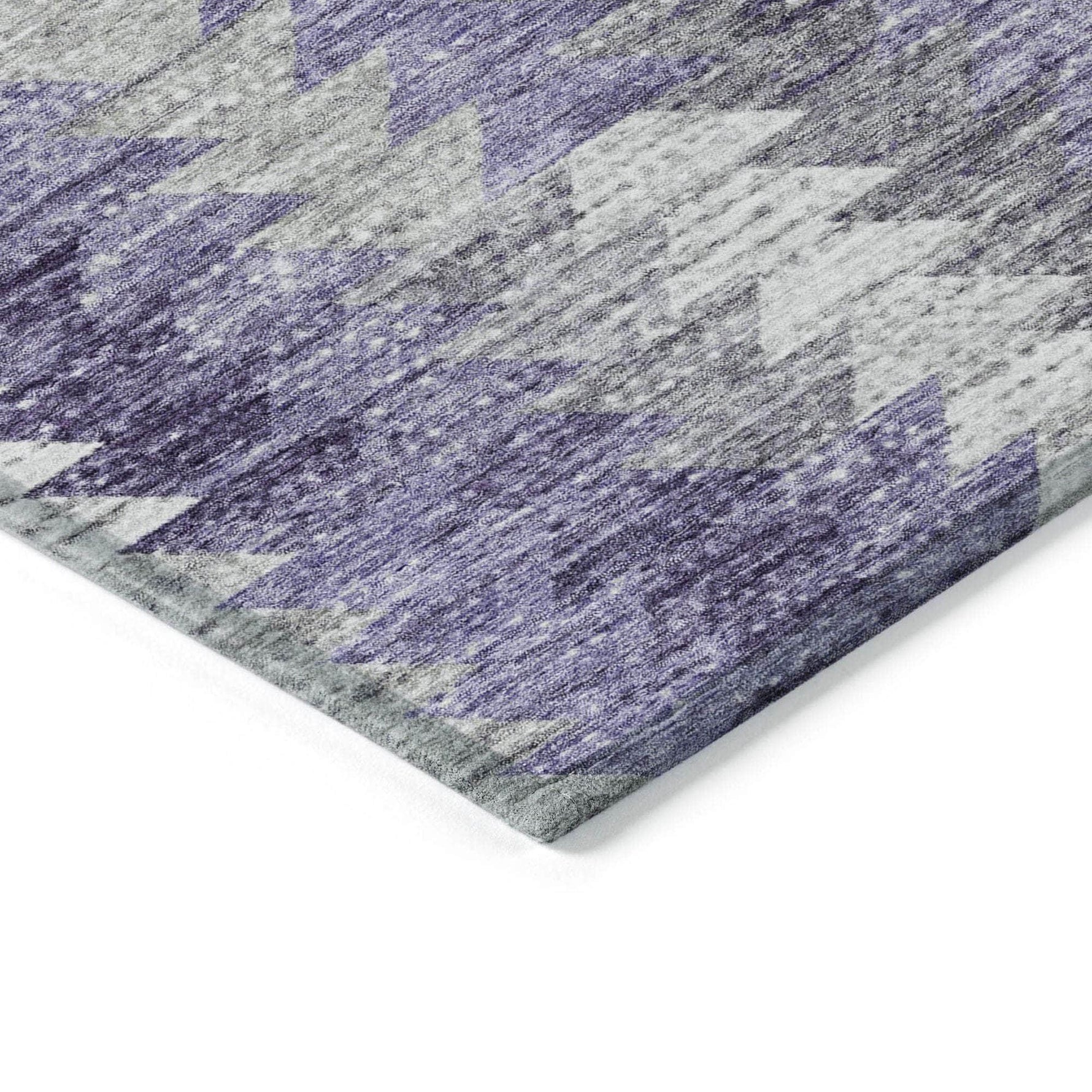 Machine Made ACN632 Purple  Rugs 