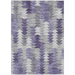 Machine Washable Purple Rug - Indoor / Outdoor - Kids / Pet Friendly Modern Print Rug