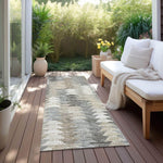 Machine Made ACN632 Taupe Brown Rugs 