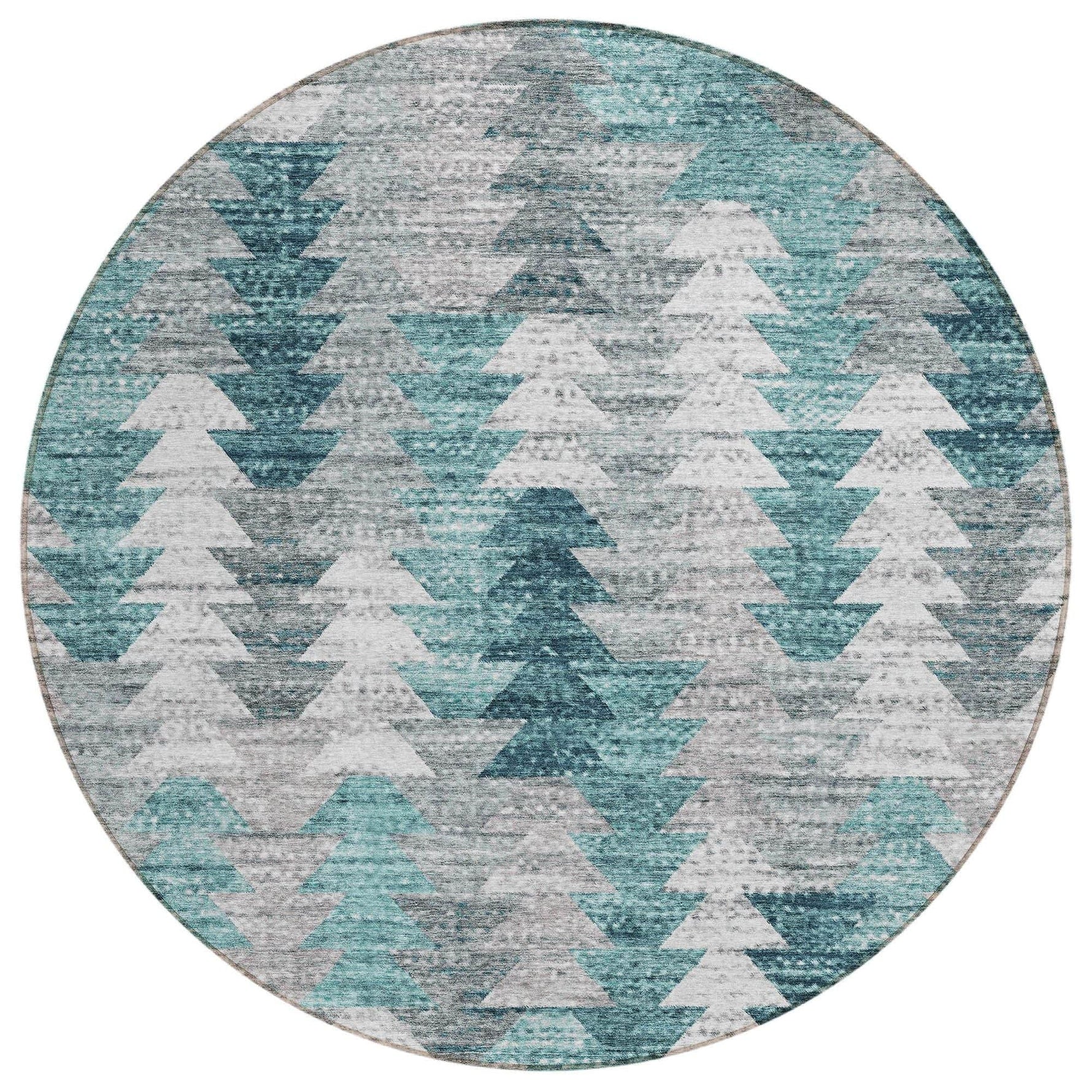 Machine Washable Teal Rug - Indoor / Outdoor - Kids / Pet Friendly Modern Print Rug