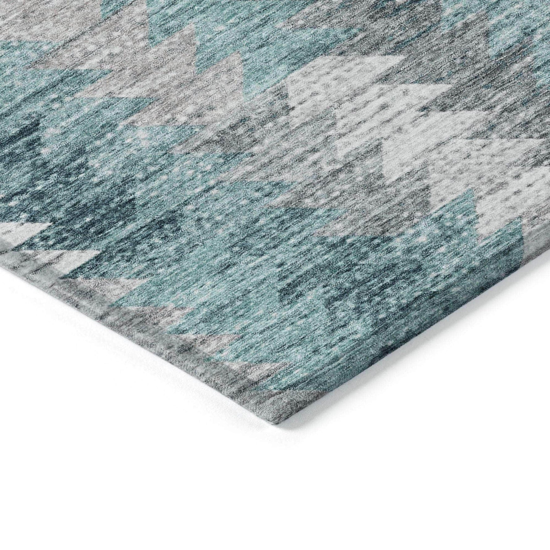 Machine Made ACN632 Teal  Rugs 
