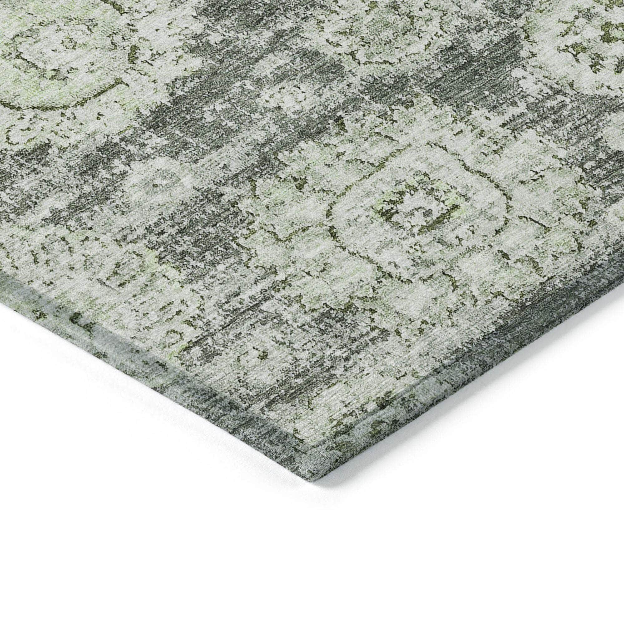 Machine Made ACN634 Aloe Green Rugs 