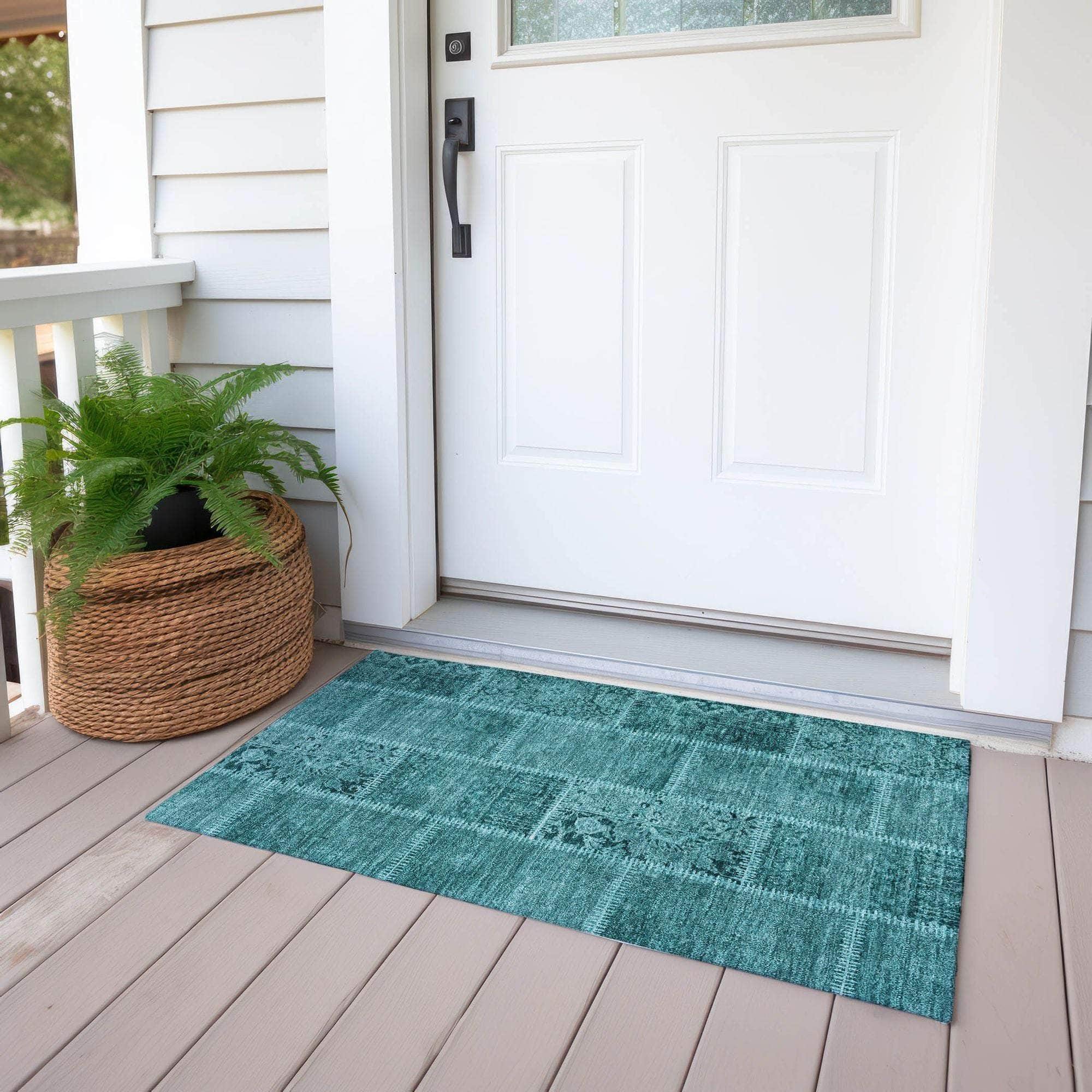 Machine Made ACN635 Turquoise Teal Rugs #color_turquoise teal