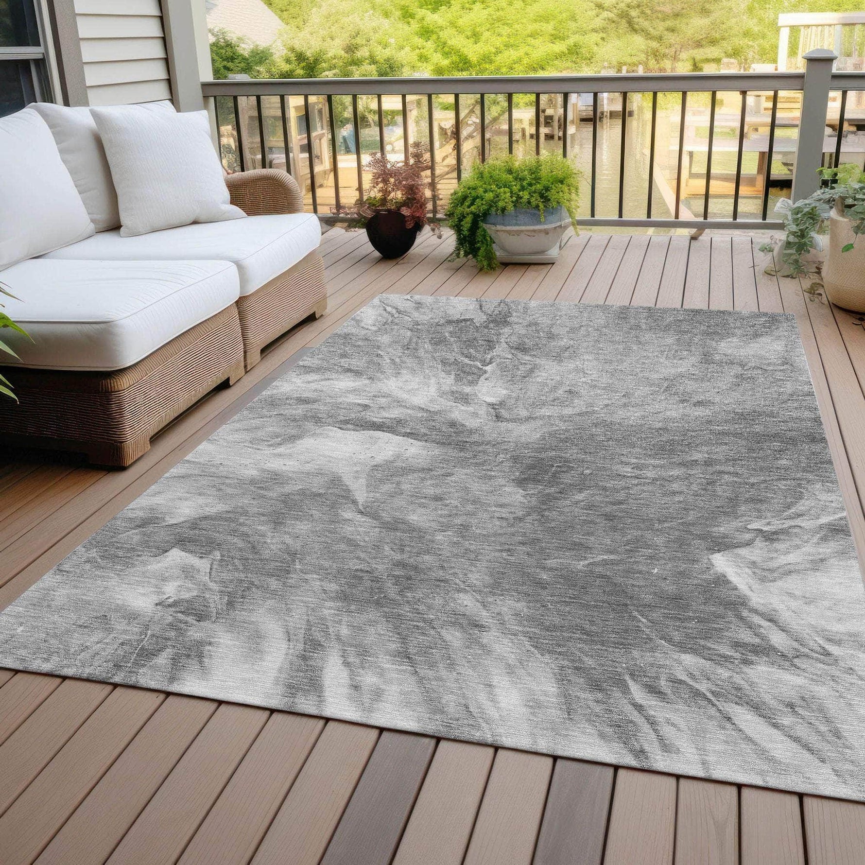 Machine Made ACN641 Gray  Rugs 