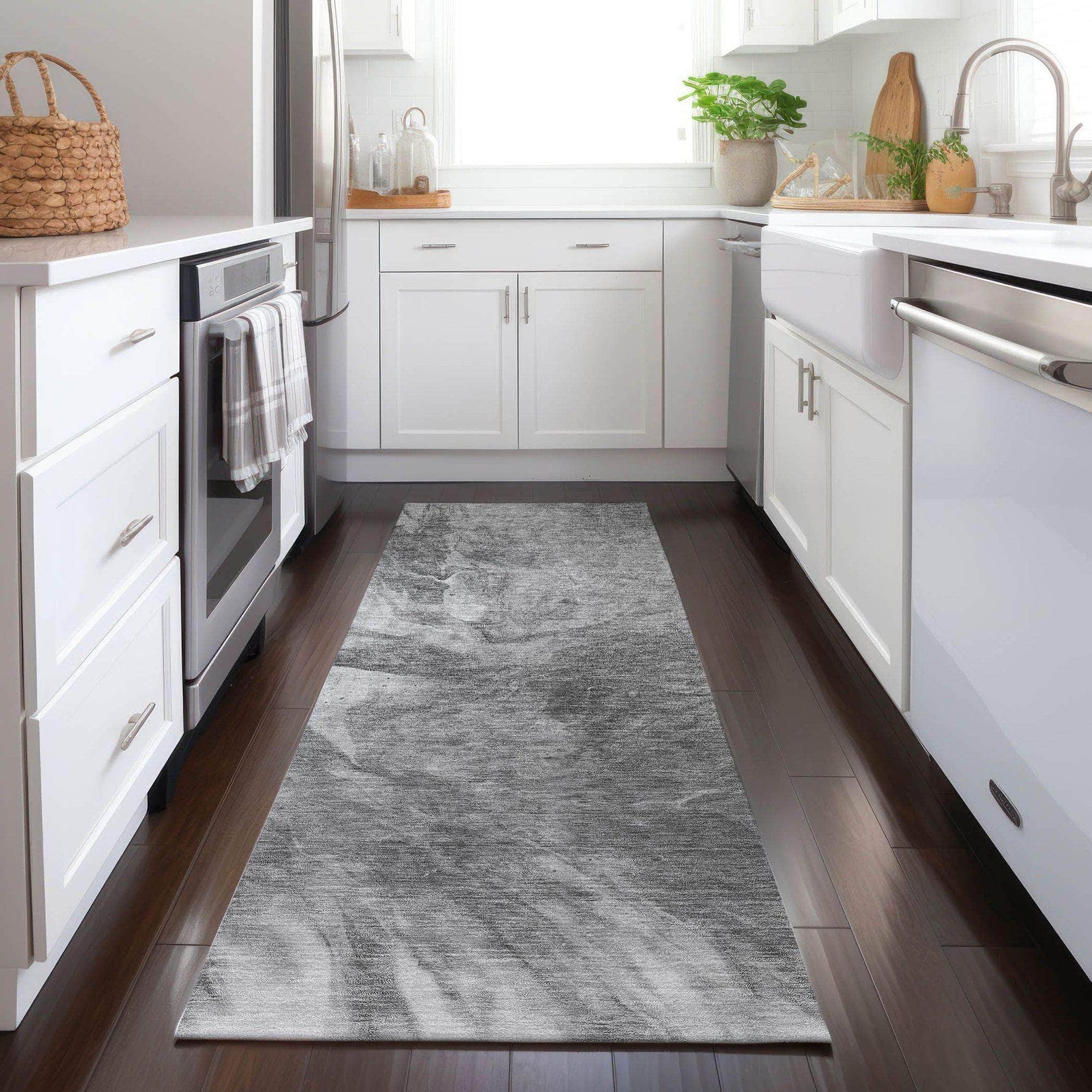 Machine Made ACN641 Gray  Rugs 