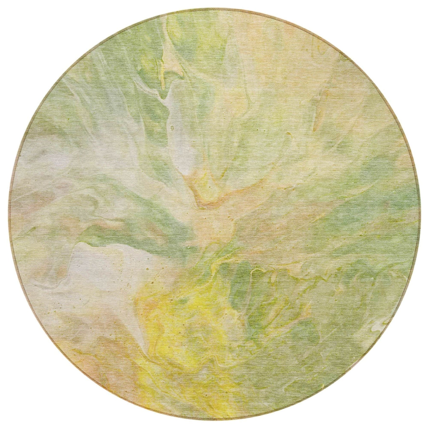 Machine Washable Green Rug - Indoor / Outdoor - Kids / Pet Friendly Modern Print Rug