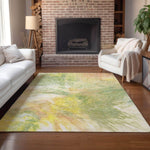 Machine Made ACN641 Green  Rugs 