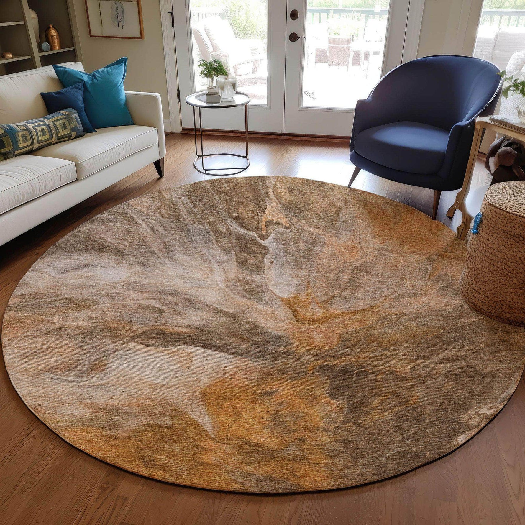 Machine Made ACN641 Paprika Orange Rugs 