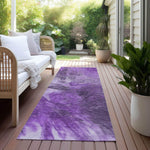 Machine Made ACN641 Purple  Rugs 