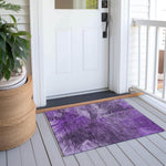Machine Made ACN641 Purple  Rugs 