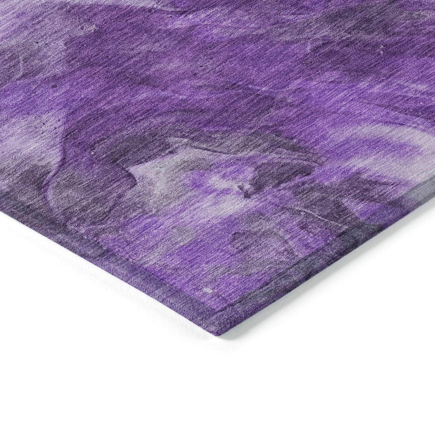 Machine Made ACN641 Purple  Rugs 