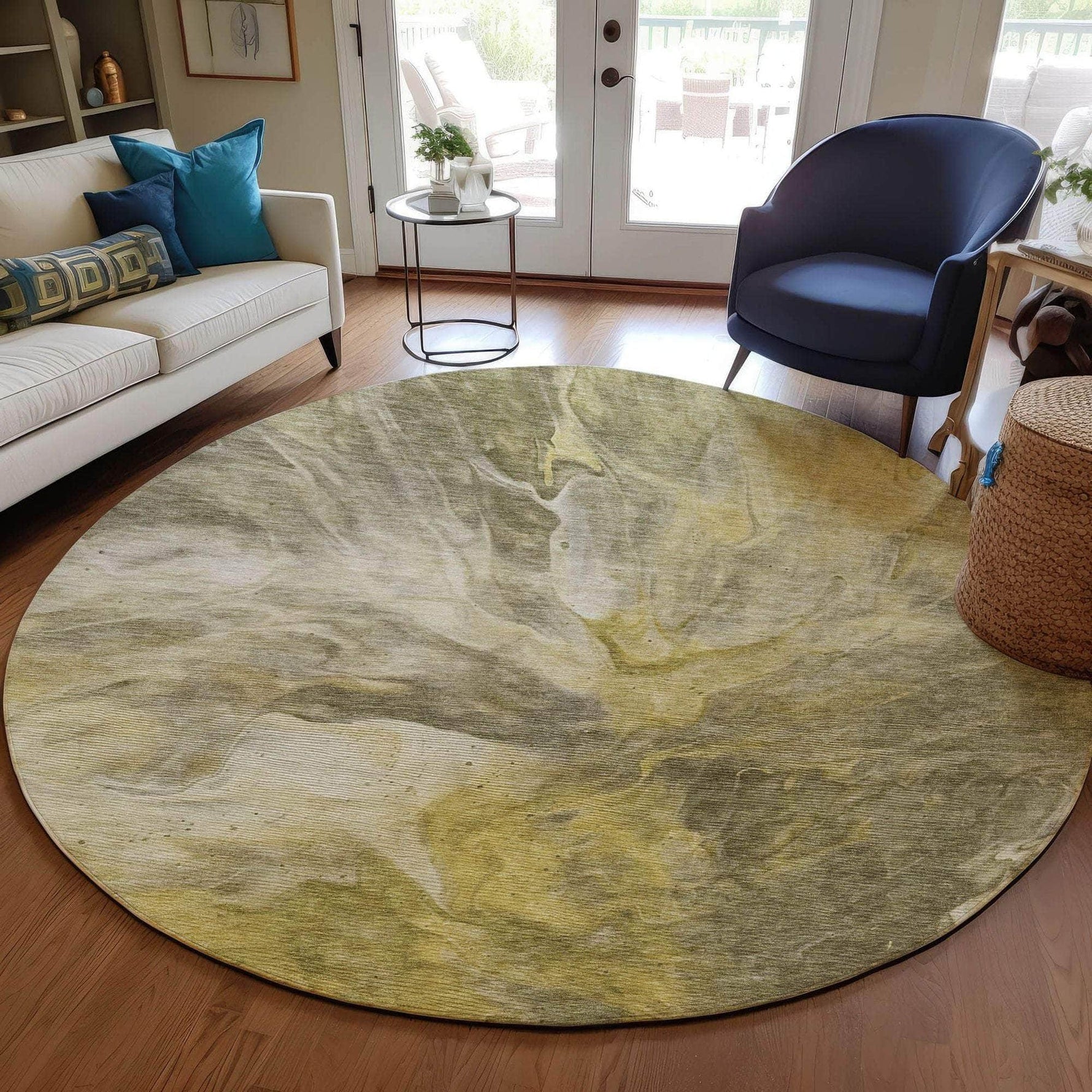 Machine Made ACN641 Taupe Brown Rugs 