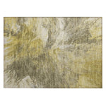 Machine Washable Taupe Brown Rug - Indoor / Outdoor - Kids / Pet Friendly Modern Print Rug