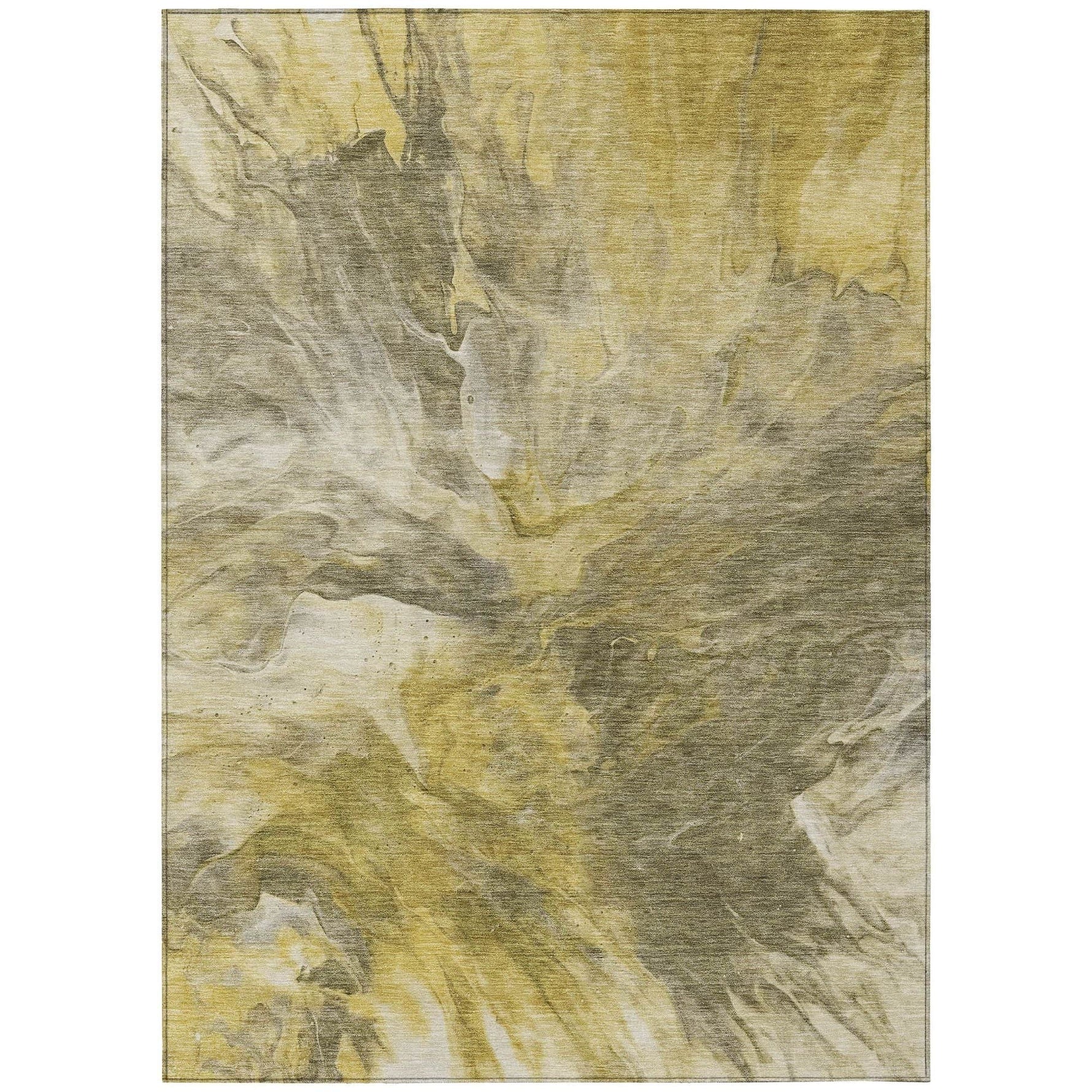 Machine Washable Taupe Brown Rug - Indoor / Outdoor - Kids / Pet Friendly Modern Print Rug