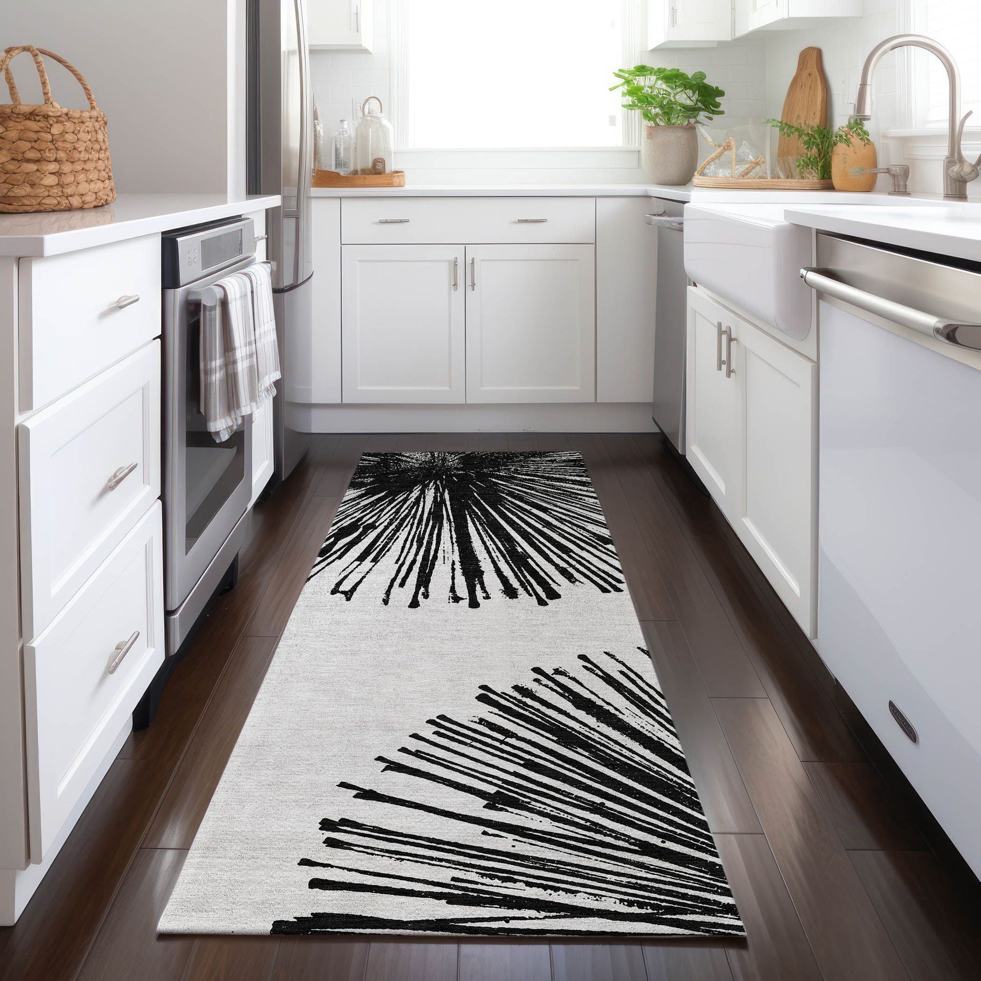 Machine Made ACN642 Black  Rugs 