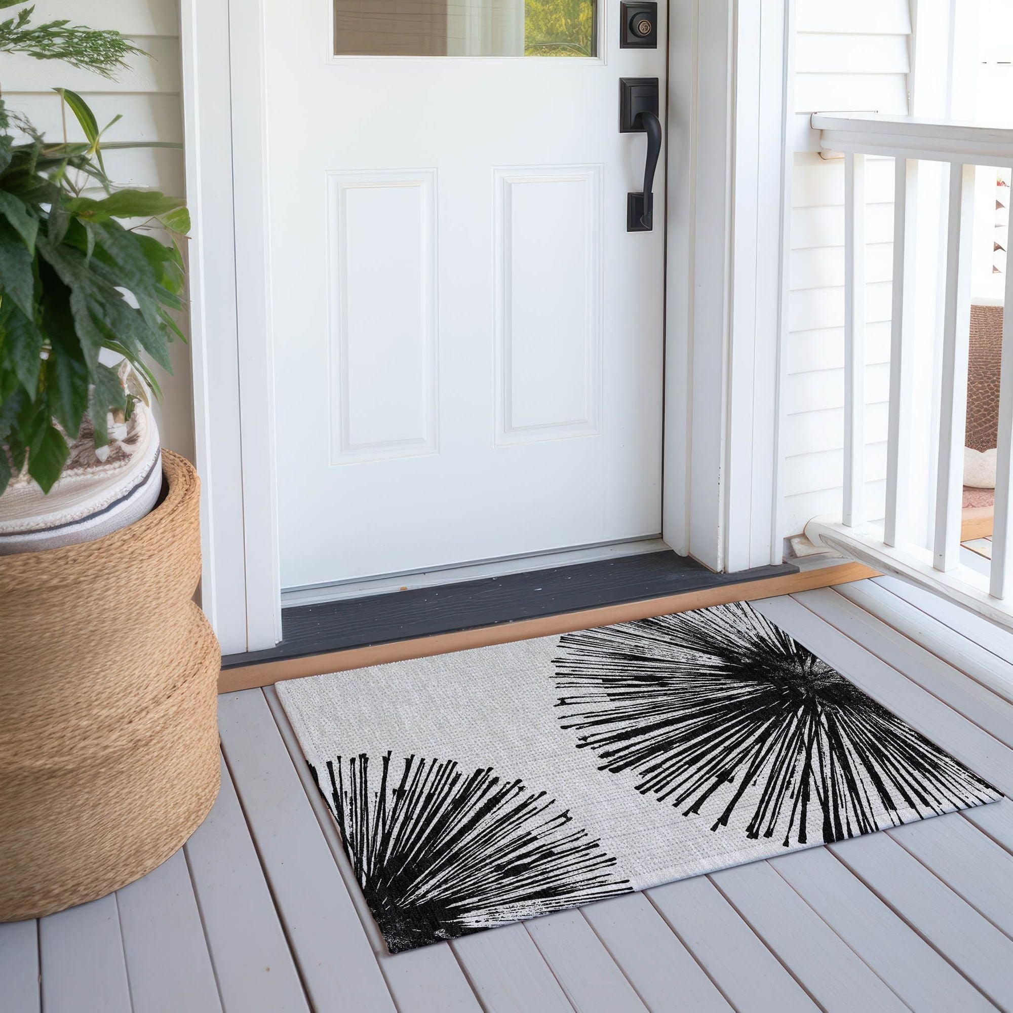 Machine Made ACN642 Black  Rugs 