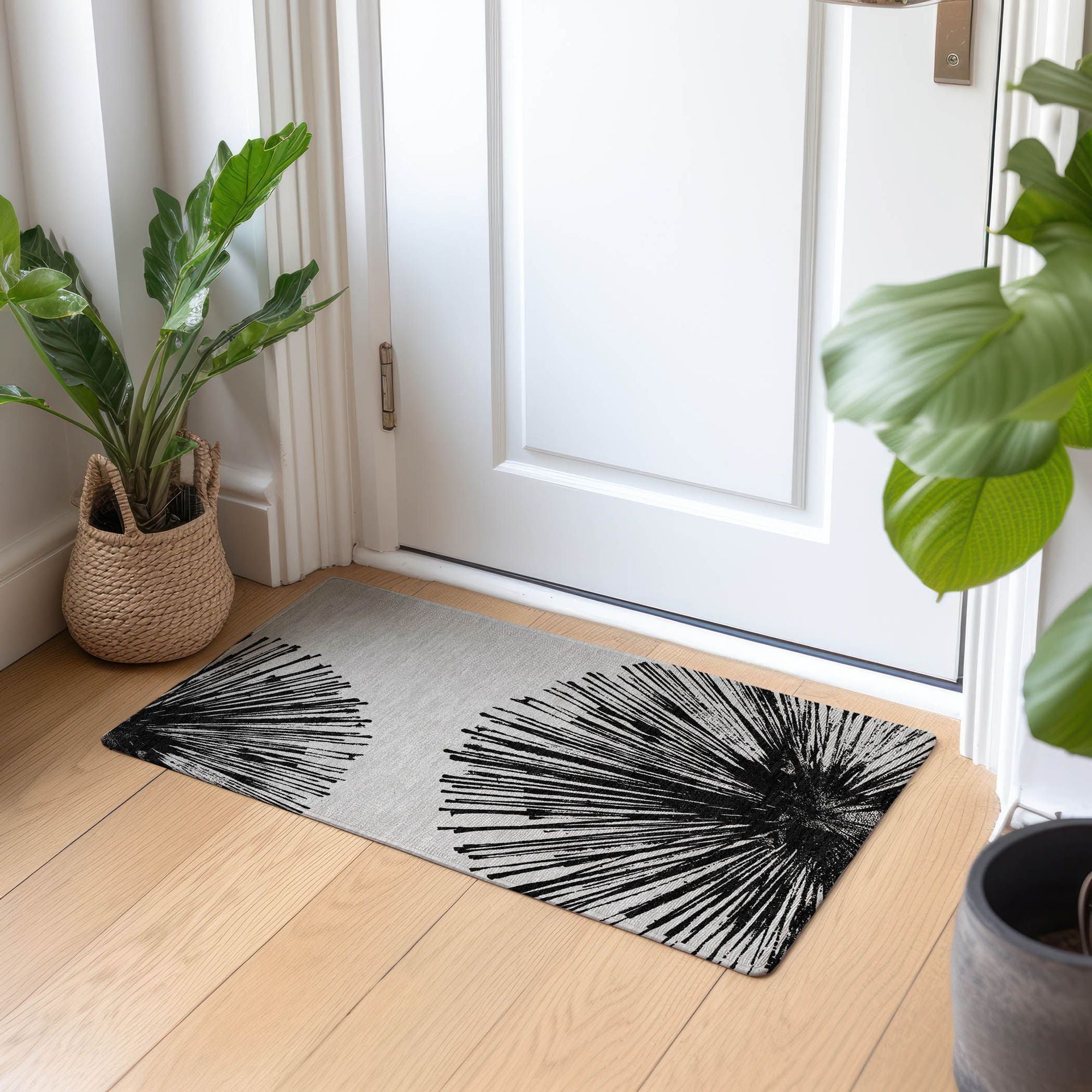 Machine Made ACN642 Black  Rugs 