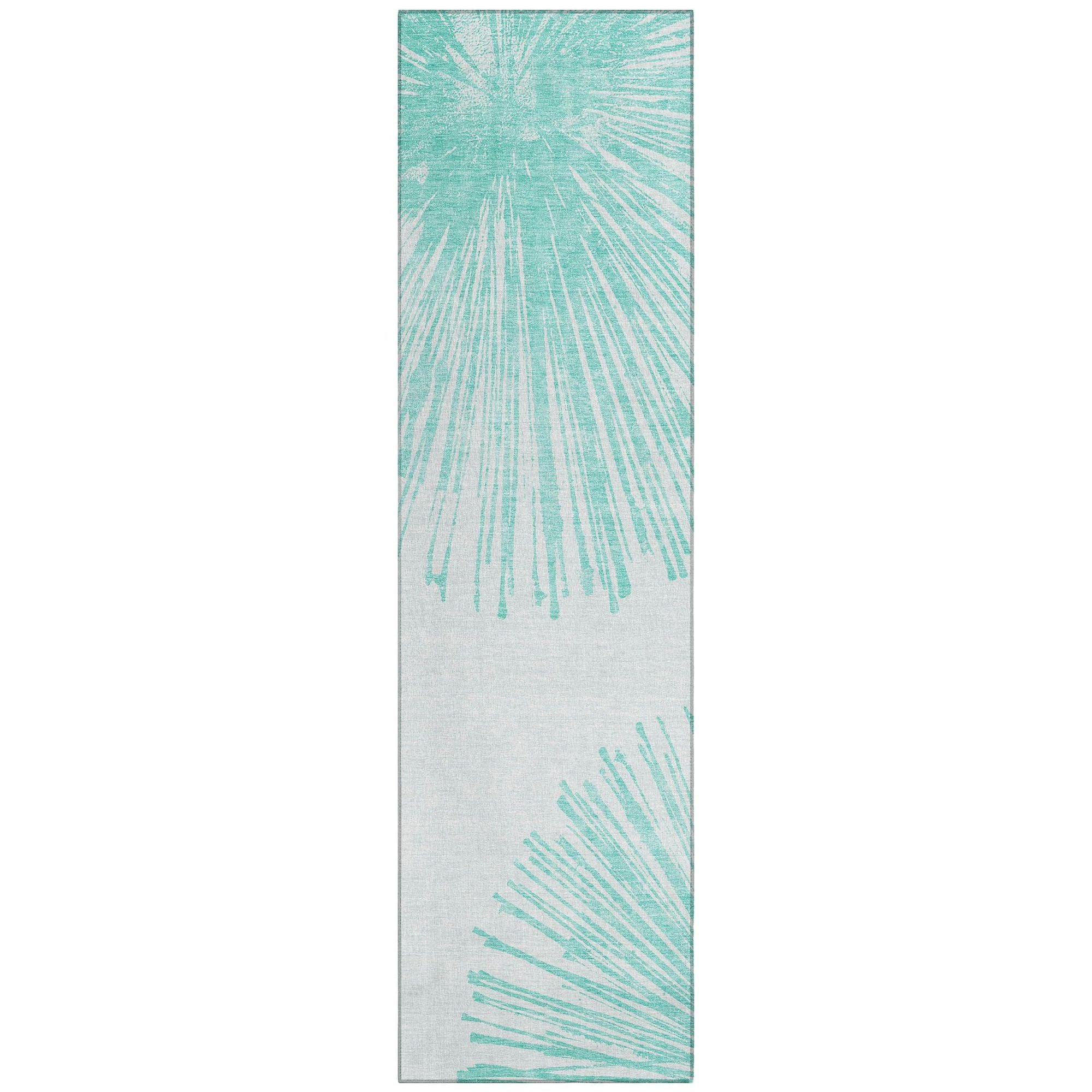 Machine Made ACN642 Teal  Rugs #color_teal 