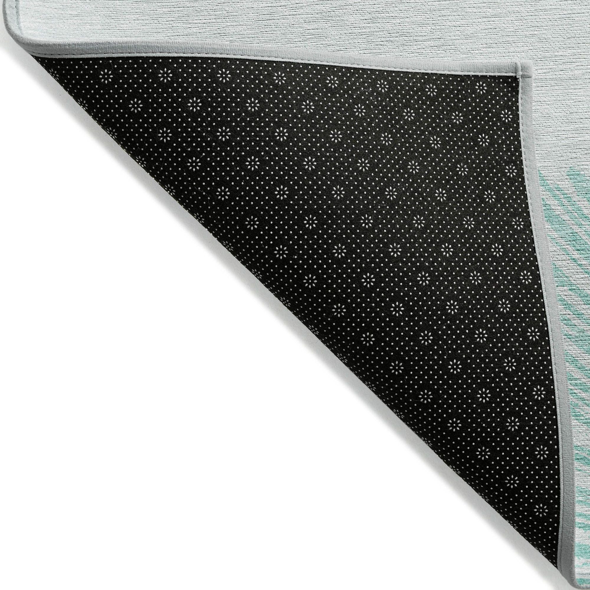 Machine Made ACN642 Teal  Rugs 