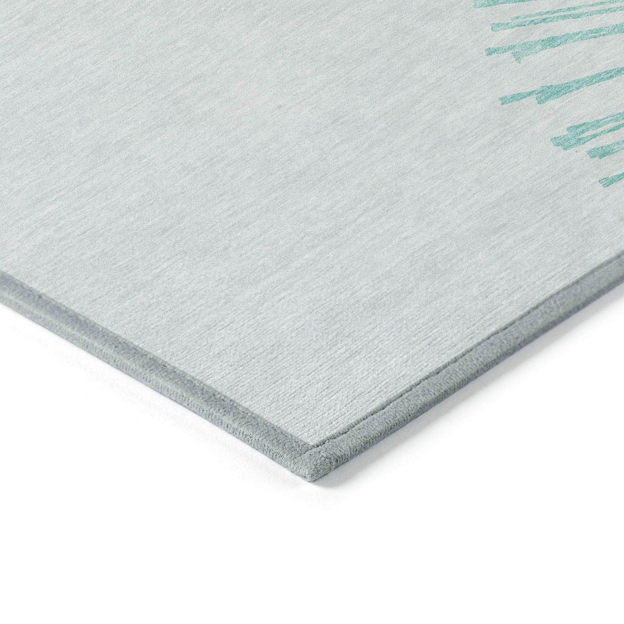 Machine Made ACN642 Teal  Rugs #color_teal 
