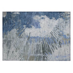 Machine Washable Blue Rug - Indoor / Outdoor - Kids / Pet Friendly Modern Print Rug