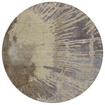 Machine Washable Brown Rug - Indoor / Outdoor - Kids / Pet Friendly Modern Print Rug