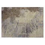 Machine Washable Brown Rug - Indoor / Outdoor - Kids / Pet Friendly Modern Print Rug