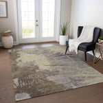 Machine Made ACN645 Brown  Rugs 