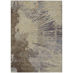 Machine Washable Brown Rug - Indoor / Outdoor - Kids / Pet Friendly Modern Print Rug