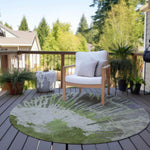 Machine Made ACN645 Olive Green Rugs 