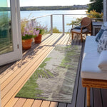 Machine Made ACN645 Olive Green Rugs 